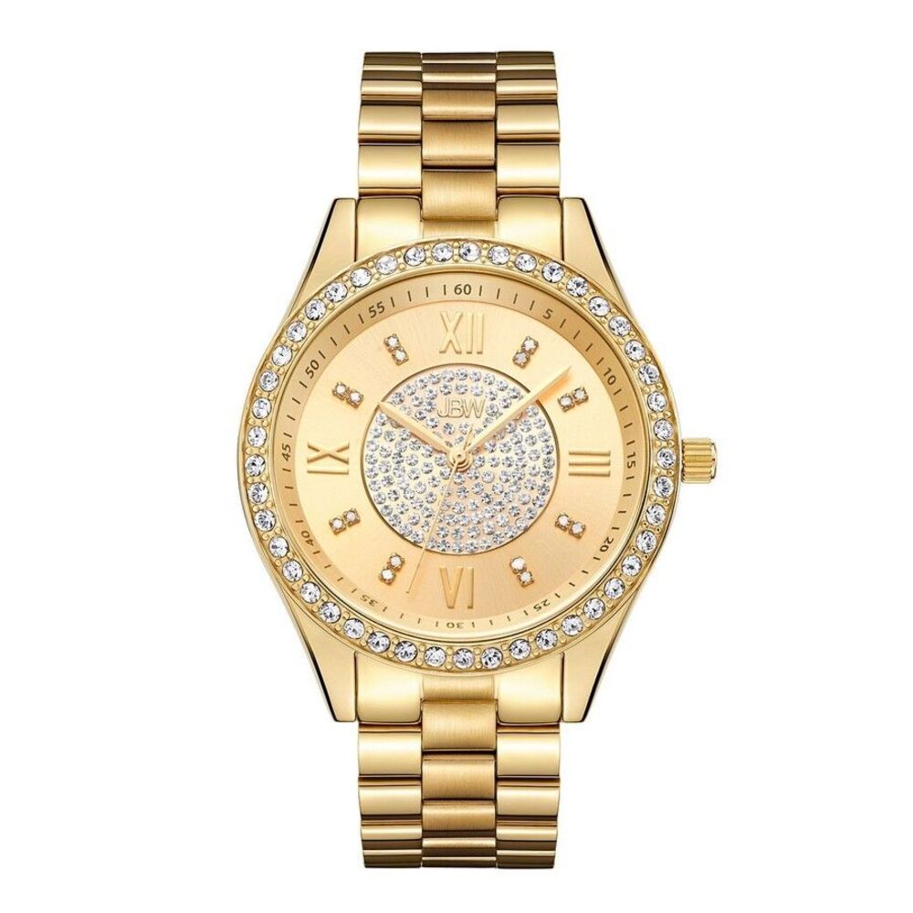 JBW Mondrian 34 Women's 18K Gold-Plated Diamond Watch J6388A